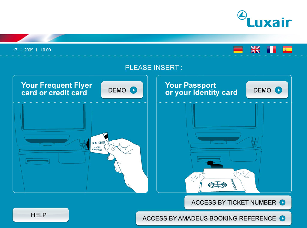 Borne Check-in Luxair